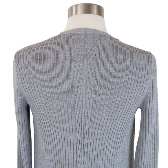 ATHLETA Women's Gray Merino Wool Blend Solstice Wrap Open Front Cardigan XXS - Picture 8 of 11